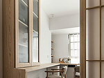 91平米北欧风格三室书房装修效果图，书柜创意设计图