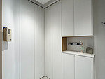 104平米现代简约风三室玄关装修效果图，玄关柜创意设计图