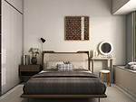 75平米现代简约风三室卧室装修效果图，软装创意设计图