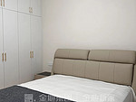 120平米现代简约风三室卧室装修效果图，置物柜创意设计图