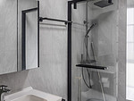 123平米现代简约风三室卫生间装修效果图，盥洗区创意设计图