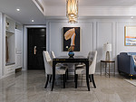 146平米轻奢风格三室餐厅装修效果图，餐桌创意设计图