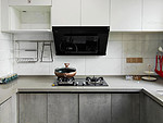 70平米现代简约风三室厨房装修效果图，橱柜创意设计图