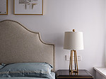80平米轻奢风格三室卧室装修效果图，灯饰创意设计图