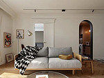 90平米现代简约风四室客厅装修效果图，墙面创意设计图