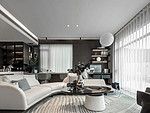 118平米轻奢风格三室客厅装修效果图，沙发创意设计图