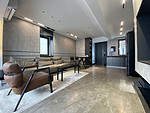 387平米轻奢风格三室客厅装修效果图，地板创意设计图