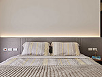 90平米混搭风格三室卧室装修效果图，软装创意设计图