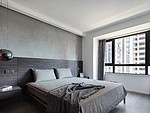 104平米现代简约风三室卧室装修效果图，软装创意设计图