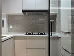 70平米轻奢风格三室厨房装修效果图，橱柜创意设计图
