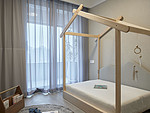 180平米轻奢风格三室儿童房装修效果图，窗帘创意设计图