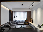 100平米现代简约风三室客厅装修效果图，沙发创意设计图