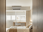 74平米现代简约风二室卧室装修效果图，软装创意设计图