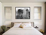 107平米现代简约风三室卧室装修效果图，背景墙创意设计图