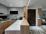 91平米北欧风格二室厨房装修效果图，橱柜创意设计图