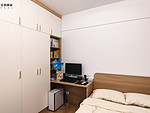 90平米现代简约风二室次卧装修效果图，软装创意设计图