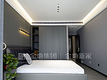 138平米现代简约风三室次卧装修效果图，软装创意设计图