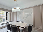 96平米美式风格别墅餐厅装修效果图，餐桌创意设计图