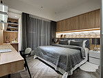 105平米北欧风格二室主卧装修效果图，软装创意设计图
