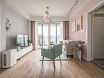 150平米北欧风格三室客厅装修效果图，沙发创意设计图