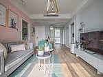 110平米北欧风格三室客厅装修效果图，沙发创意设计图