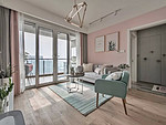 89平米北欧风格三室客厅装修效果图，沙发创意设计图