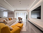 192平米现代简约风三室客厅装修效果图，软装创意设计图