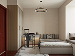 88平米现代简约风三室次卧装修效果图，收纳柜创意设计图
