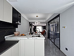 180平米现代简约风二室厨房装修效果图，吧台创意设计图