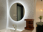 123平米混搭风格三室卫生间装修效果图，盥洗区创意设计图