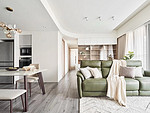 78平米日式风格三室客厅装修效果图，沙发创意设计图