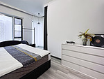 90平米现代简约风三室主卧装修效果图，软装创意设计图