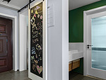92平米现代简约风三室卫生间装修效果图，墙面创意设计图