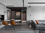 137平米现代简约风三室餐厅装修效果图，墙面创意设计图