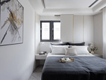 65平米现代简约风三室卧室装修效果图，墙面创意设计图
