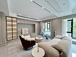 96平米美式风格别墅客厅装修效果图，沙发创意设计图