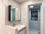 120平米现代简约风三室卫生间装修效果图，盥洗区创意设计图