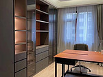 102平米现代简约风三室书房装修效果图，书柜创意设计图