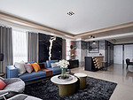 110平米现代简约风四室客厅装修效果图，沙发创意设计图