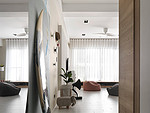 107平米现代简约风三室玄关装修效果图，玄关柜创意设计图