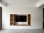 69平米现代简约风三室客厅装修效果图，电视墙创意设计图