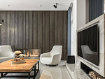 111平米新中式风格四室客厅装修效果图，背景墙创意设计图