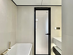 74平米现代简约风三室卫生间装修效果图，盥洗区创意设计图