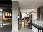 311平米新中式风格四室餐厅装修效果图，吧台创意设计图