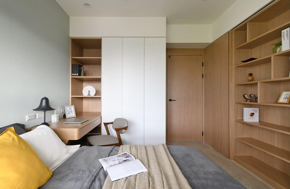 100平米日式风格三室卧室装修效果图，软装创意设计图
