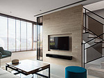 500平米新中式风格四室休闲室装修效果图，电视墙创意设计图