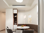 192平米现代简约风三室餐厅装修效果图，餐桌创意设计图