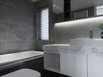 108平米现代简约风四室卫生间装修效果图，盥洗区创意设计图