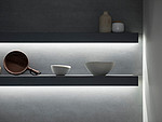 175平米现代简约风四室厨房装修效果图，置物柜创意设计图