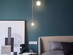 85平米现代简约风三室卧室装修效果图，背景墙创意设计图
